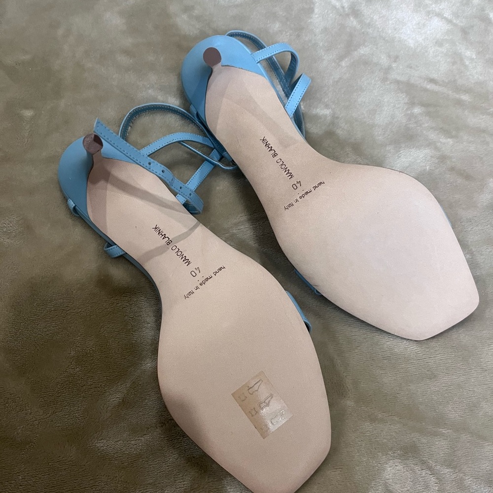 Blue square toe manolo blahnik - Picture 4 of 6
